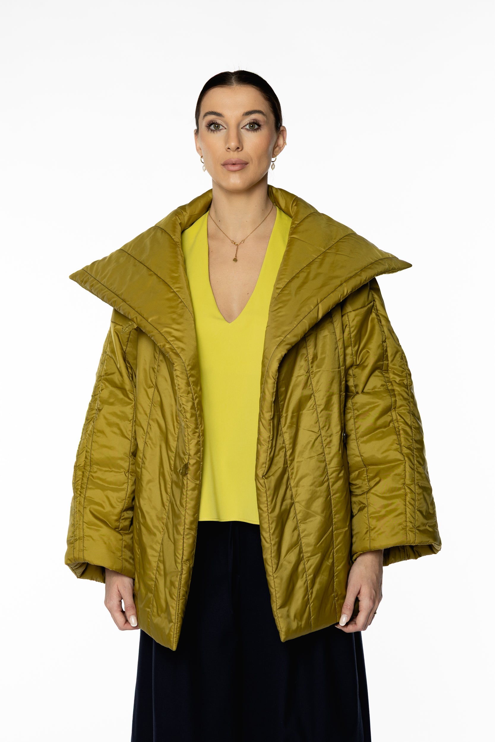 Oversize prešívaná prechodná bunda CALAS