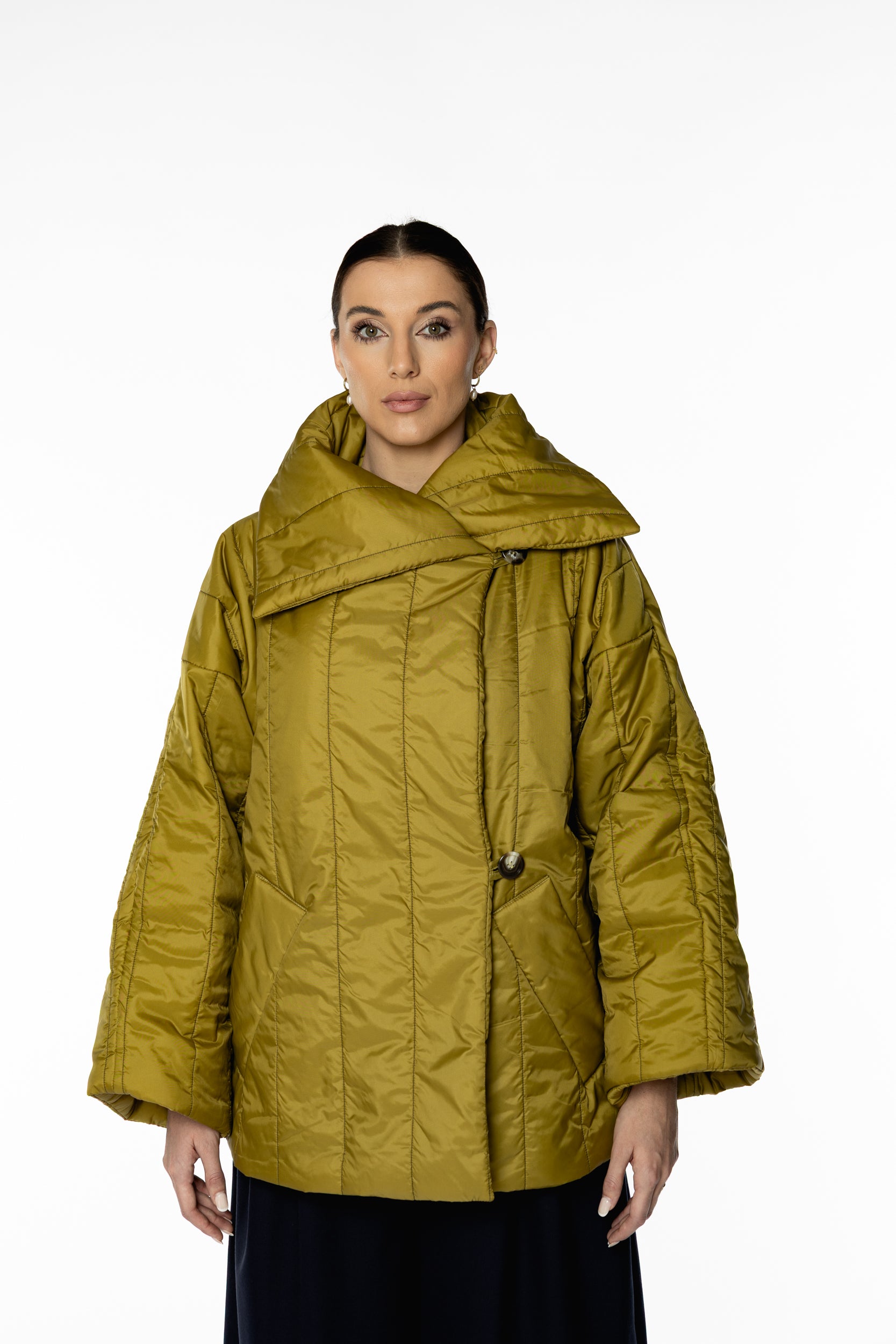 Oversize prešívaná prechodná bunda CALAS