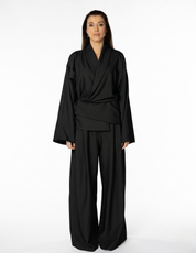 Asymetrické kimono sako JOLCA čierne