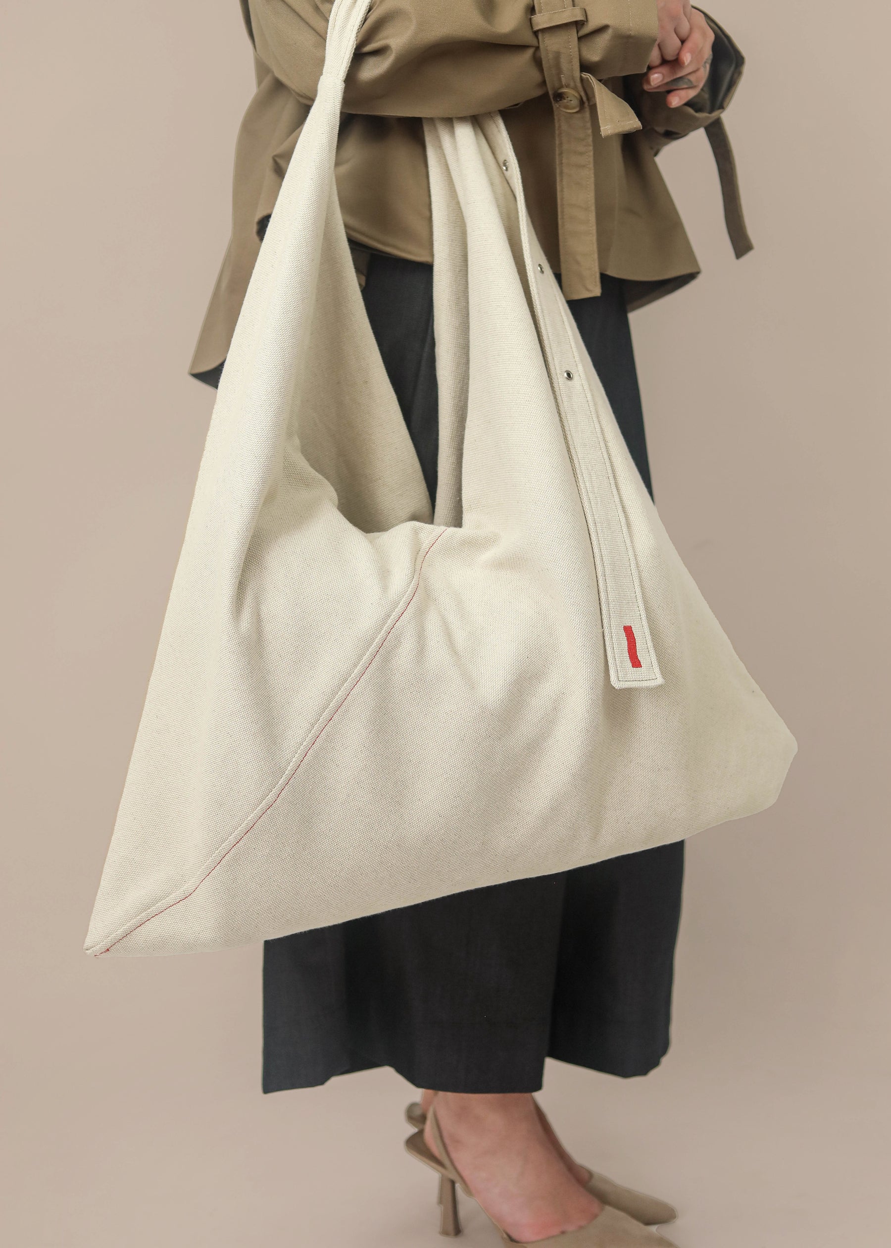 Veľký ľanový shopper bag s nastaviteľným ramienkom,